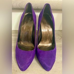Jessica Simpson Purple Suede Heels NWOT